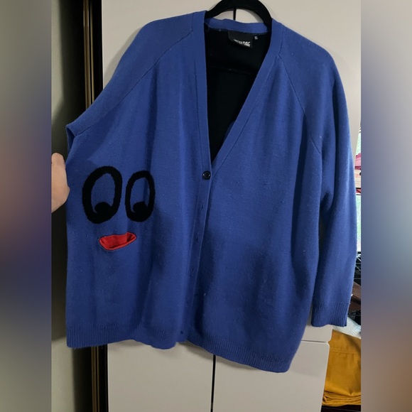 Lazy oaf three eyed tongue cardigan - ML - Picture 1 of 7